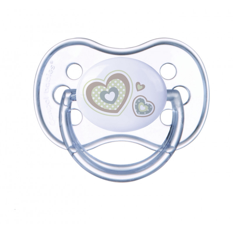 Newborn Baby πιπίλα, 0-6 μηνών, 1 τεμάχιο με καρδιές  75911