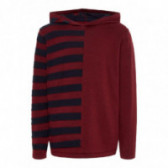 Βαμβακερό πουλόβερ με κουκούλα σε κόκκινο χρώμα για αγόρι Name it 77006 