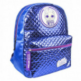 Μπλε σχολική τσάντα με ρυθμιζόμενους ιμάντες για κορίτσι LOL 80052 