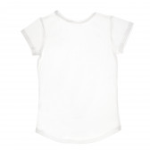 Βαμβακερό  t-shirt με ραμμένο φλοράλ τσεπάκι, για κορίτσι Cool club 80587 2