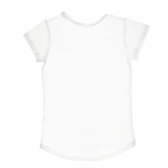 Βαμβακερό  t-shirt με ραμμένο φλοράλ τσεπάκι, για κορίτσι Cool club 80587 2