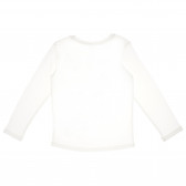 Λευκή βαμβακερή μπλούζα με απλικέ υπέροχο σχέδιο- χρυσό τσαντάκι, για κορίτσι Cool club 80753 2