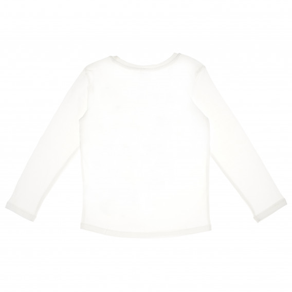 Λευκή βαμβακερή μπλούζα με απλικέ υπέροχο σχέδιο- χρυσό τσαντάκι, για κορίτσι Cool club 80753 2