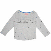 Μακρυμάνικη βαμβακερή μπλούζα με στάμπα καρδιάς για κορίτσι Cool club 80919 