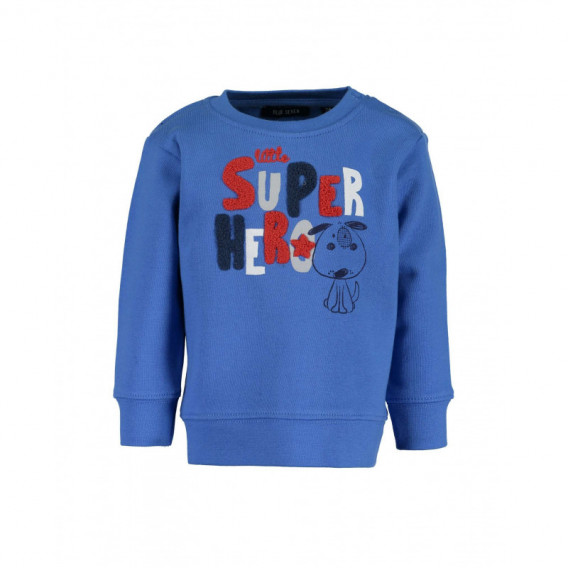 Μακρυμάνικη μπλούζα από βαμβάκι με σχέδιο κουτάβι για αγόρι BLUE SEVEN 81545 
