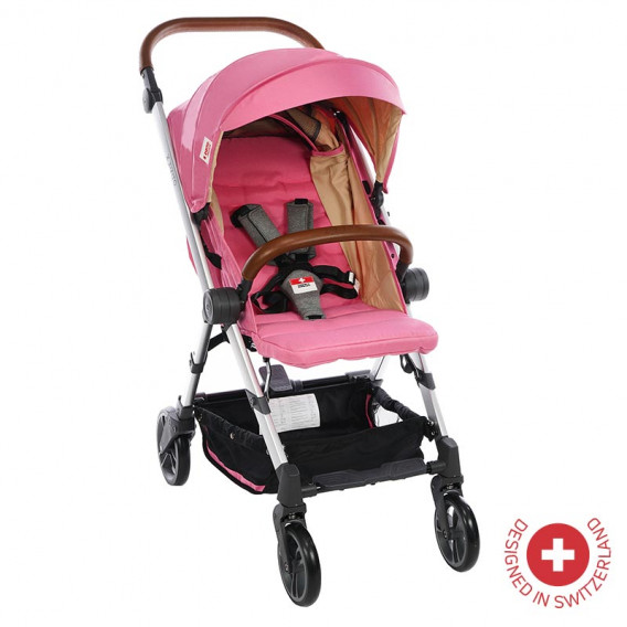 Καρότσι μωρού BIANCHI με ελβετική κατασκευή και σχέδιο, ροζ ZIZITO 81882 