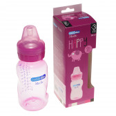 Μπουκάλι χρωματιστό μωρού 330 ml, ροζ BebeDue 82416 6