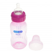 Μπουκάλι χρωματιστό μωρού 330 ml, ροζ BebeDue 82417 3