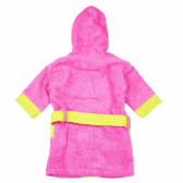 Ροζ μπουρνούζι για ένα κοριτσάκι με χαρούμενη διακόσμηση, ροζ Inter Baby 83433 3
