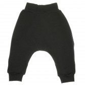 Μαύρο παντελόνι με ελαστάνη και απλικέ σχέδιο, για αγόρι NINI 87859 2