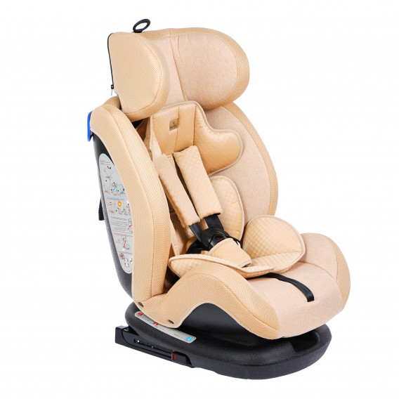 Κάθισμα αυτοκινήτου με ρύθμιση πλάτης καθίσματος RIALTO Isofix BEIGE, unisex Lorelli 89568 2