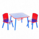 Σετ τραπεζιού και 2 καρέκλες Μπλε-κόκκινο Delta children 92790 