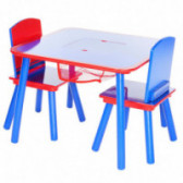 Σετ τραπεζιού και 2 καρέκλες Μπλε-κόκκινο Delta children 92791 2