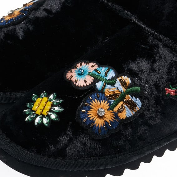 Μπότες Slip-on για κορίτσια με κεντημένα λουλούδια πούλιες Colors Of California 93749 4