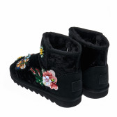 Μπότες Slip-on για κορίτσια με κεντημένα λουλούδια πούλιες Colors Of California 93750 3
