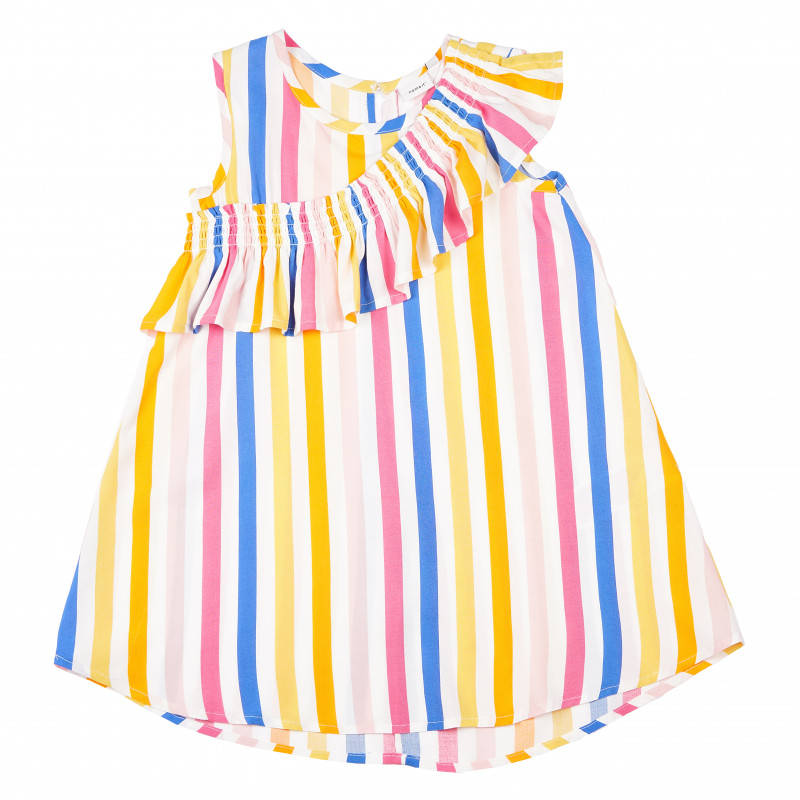 Αμάνικο φόρεμα με πολύχρωμες ρίγες  94405