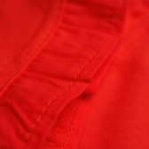 Βρεφικό, βαμβακερό σορτσάκι σε κόκκινο χρώμα με βολάν, για κορίτσι Pinokio 94470 5