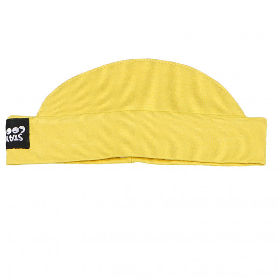 Κίτρινο βαμβακερό καπέλο για ένα μωρό - unisex Pinokio 94658 