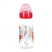 Μπουκάλι τροφοδοσίας πολυπροπυλενίου με εικόνα, με πιπίλα 3 σταγόνες, 0+ μήνες, 360 ml, χρώμα: κόκκινο Cars 95320 3