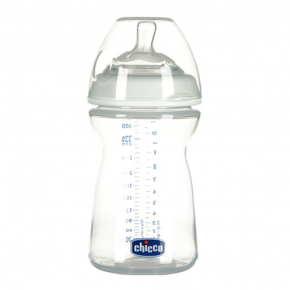 Μπουκάλι τροφοδοσίας πολυπροπυλενίου με πιπίλα 3 σταγόνες, 2 + μήνες, 330 ml. Chicco 95746 
