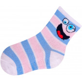 Βαμβακερές κάλτσες για κορίτσια με σχέδια και σιλικόνη YO! 9590 2