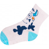 Βαμβακερές κάλτσες για κορίτσια με σχέδια και σιλικόνη YO! 9591 3