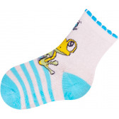Βαμβακερές κάλτσες για κορίτσια με σχέδια και σιλικόνη YO! 9593 5