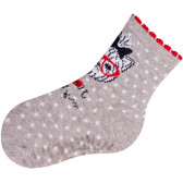 Βαμβακερές κάλτσες για κορίτσια με σχέδια και σιλικόνη YO! 9594 6
