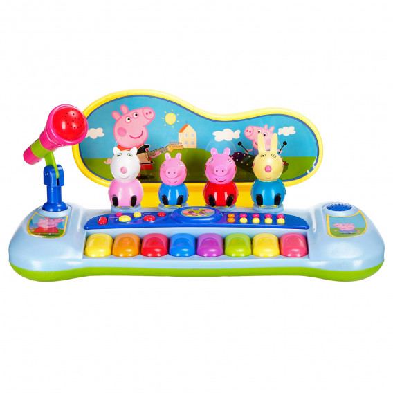 Ηλεκτρονικό πιάνο με μικρόφωνο και 8 χρωματιστά πλήκτρα Peppa pig 96122 