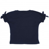Βαμβακερή μπλούζα με κοντό μανίκι για κορίτσια μαύρη Name it 96569 2