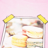 Ροζ t-shirt από οργανικό βαμβάκι, με στάμπα στο στήθος, για κορίτσι Name it 96605 4