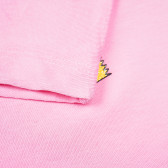 Ροζ t-shirt από οργανικό βαμβάκι, με στάμπα στο στήθος, για κορίτσι Name it 96606 5