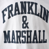 Βαμβακερό λευκό t-shirt, με λογότυπο, για αγόρι Franklin & Marshall 96621 3