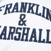 Βαμβακερή μακρυμάνικη μπλούζα, σε λευκό χρώμα, με λογότυπο, για αγόρι Franklin & Marshall 96633 3