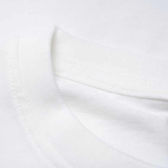 Βαμβακερή μακρυμάνικη μπλούζα, σε λευκό χρώμα, με λογότυπο, για αγόρι Franklin & Marshall 96634 4