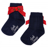 Κάλτσες για κοριτσάκι με κόκκινη κορδέλα και τριαντάφυλλο Picolla Speranza 96737 