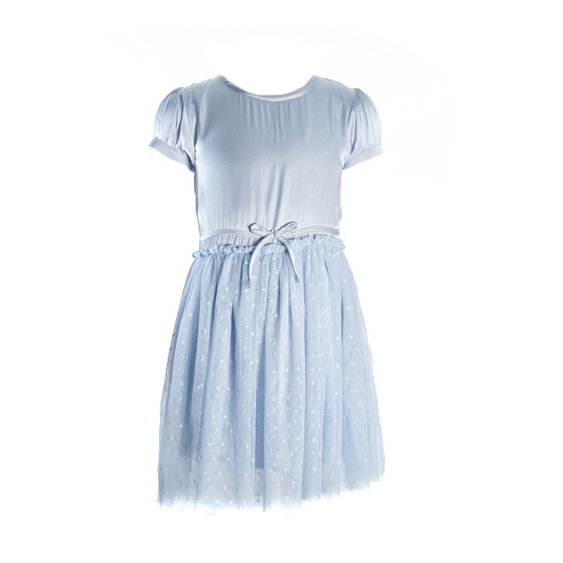 Φόρεμα με μανίκια και μπούστο σε ανοιχτό μπλε χρώμα  9720