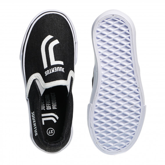 Μαύρα πάνινα παπούτσια με λευκή ένδειξη για αγόρι Arnetta 97243 3