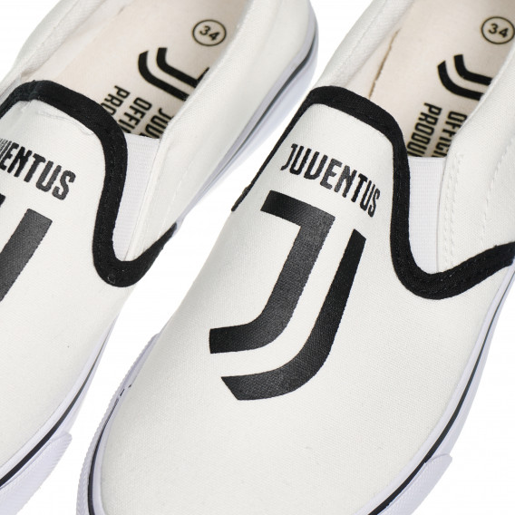 Λευκά πάνινα παπούτσια με μαύρα σχέδια για αγόρι Arnetta 97248 4
