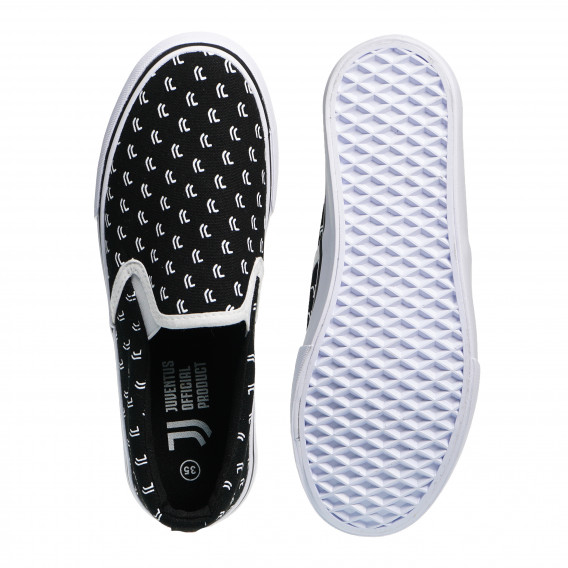 Μαύρα πάνινα παπούτσια με λευκά σχέδια για αγόρι Arnetta 97251 3