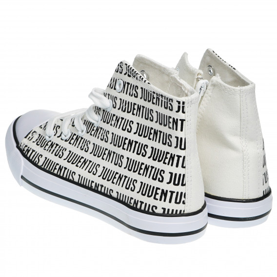 Λευκά πάνινα παπούτσια με μαύρα γράμματα για αγόρια Arnetta 97258 2