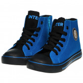 Πάνινα παπούτσια με μικρό απλικέ για αγόρι, ανοιχτό και σκούρο μπλε Arnetta 97265 
