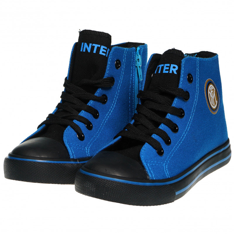 Πάνινα παπούτσια με μικρό απλικέ για αγόρι, ανοιχτό και σκούρο μπλε  97265