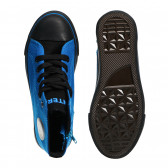 Πάνινα παπούτσια με μικρό απλικέ για αγόρι, ανοιχτό και σκούρο μπλε Arnetta 97267 3
