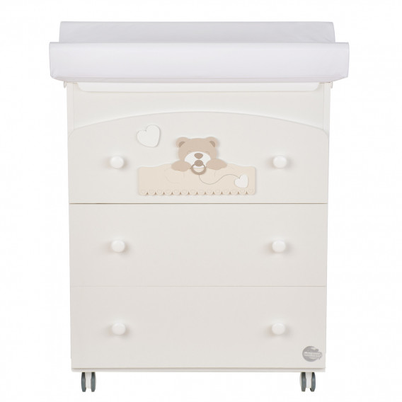 Συρταριέρα με μπανιέρα και αλλαξιέρα, λευκή Baby Expert 97603 