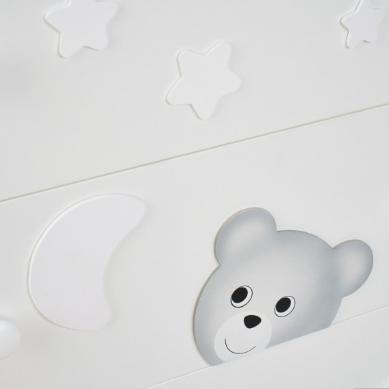 Συρταριέρα Με μπανιέρα και αλλαξιέρα - με αρκουδάκι, φεγγάρι και αστέρια Baby Expert 97629 3