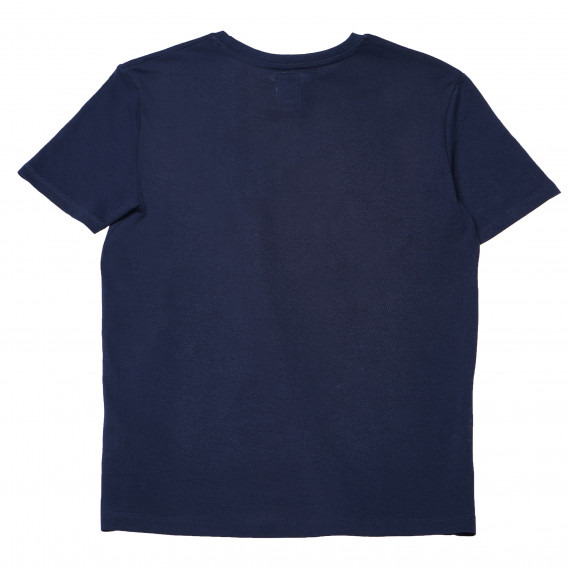 Βαμβακερό t-shirt, σε μπλε χρώμα, με λογότυπο, για αγόρι Franklin & Marshall 98754 2