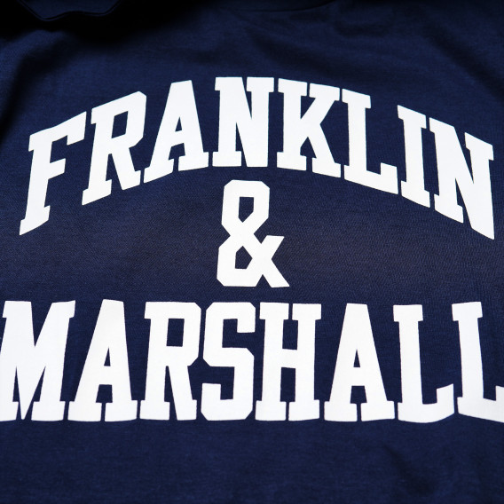 Βαμβακερό t-shirt, σε μπλε χρώμα, με λογότυπο, για αγόρι Franklin & Marshall 98755 3