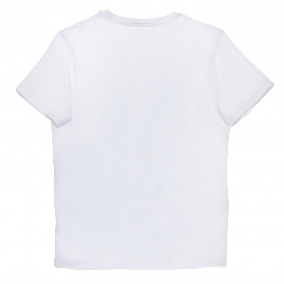 Κοντομάνικο Μπλουζάκι με τύπωμα γραφικών από οργανικό βαμβάκι για αγόρι, λευκό Name it 98761 2