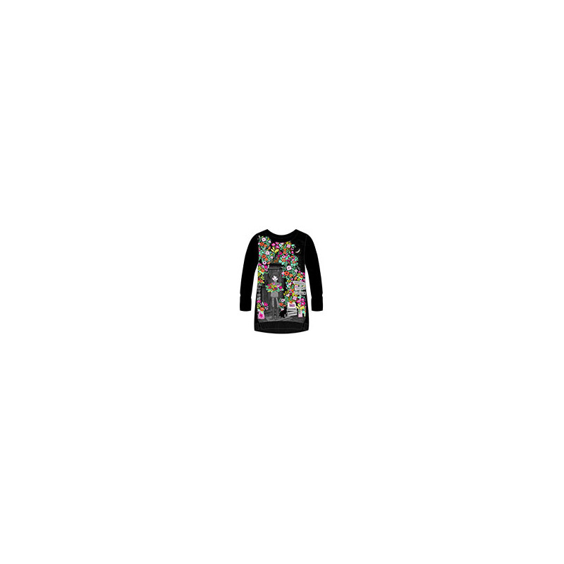 Μακρυμάνικο βαμβακερό φόρεμα με υπέροχα σχέδια, για κορίτσι  99193
